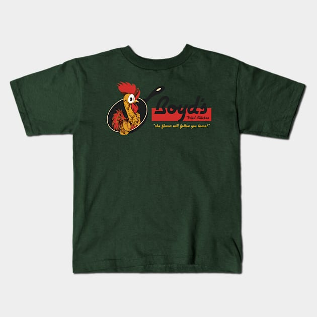 Boyd's Fried Chicken Kids T-Shirt by BoldlyGoingNowhere